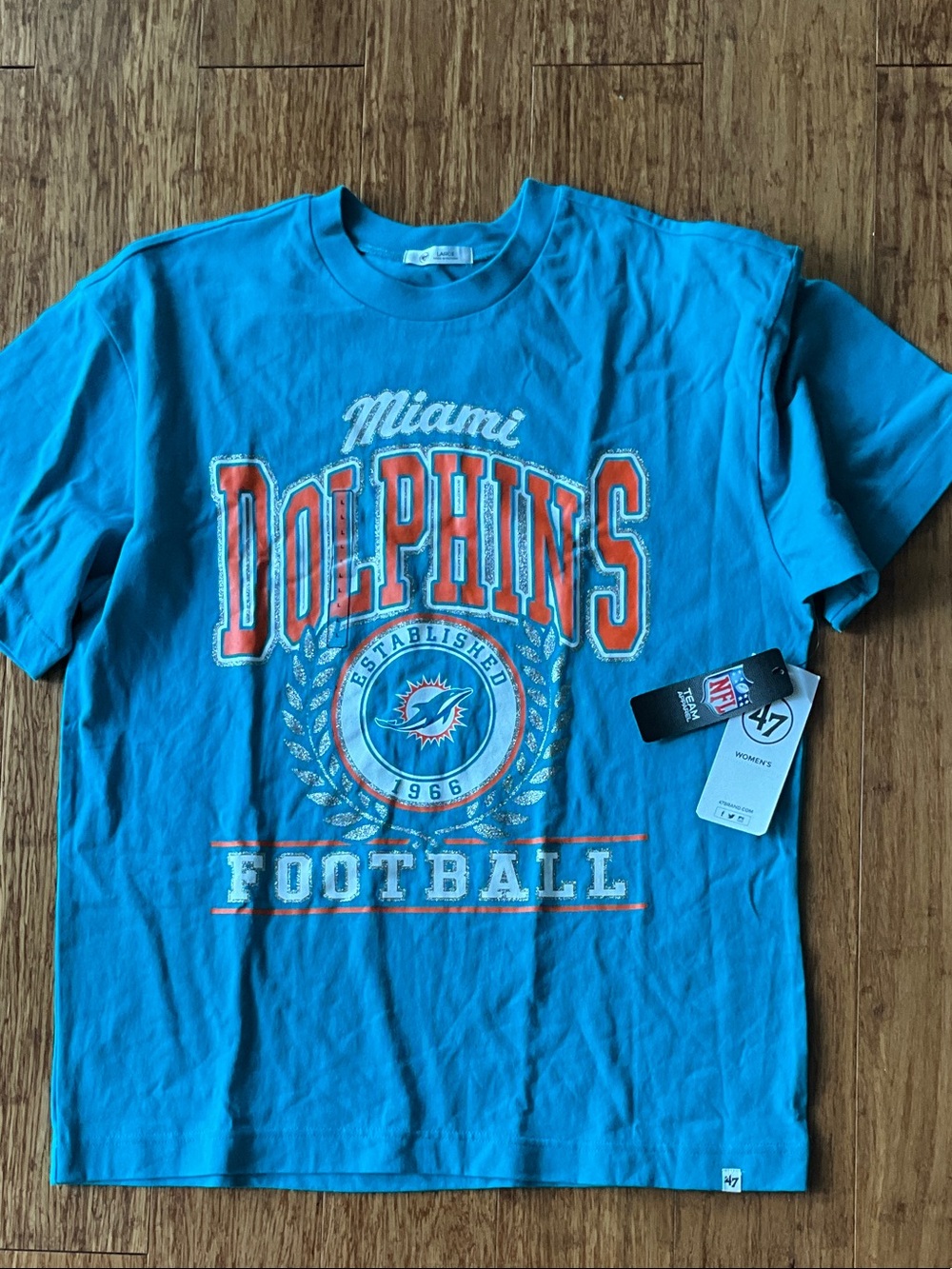 NFL Miami Dolphins Blue Short Sleeve Graphic Tee